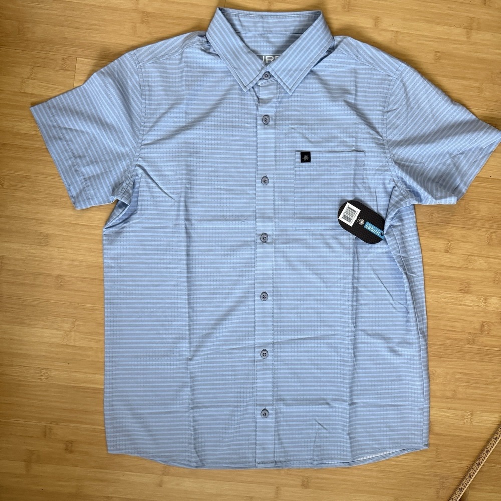 Laird Mens Harbour Air Button Down - Limited Edition Light Blue Stripe Small